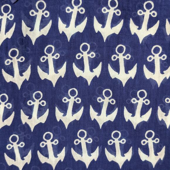 Flora by Rockflowerpaper Swim Coverup Womens Small Navy Nautical Coastal Beach - Picture 2 of 13